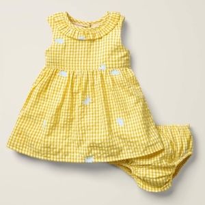 NWOT Mini Boden Gingham checkered bunny set